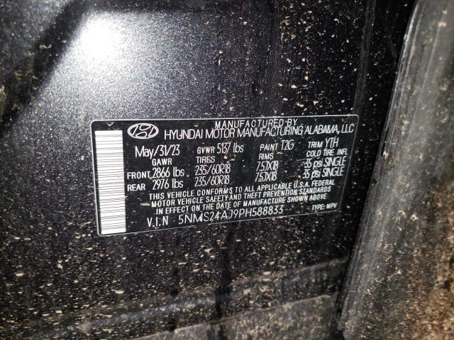 5NMS24AJ9PH588833 - 2023 HYUNDAI SANTA FE SEL GRAY photo 14