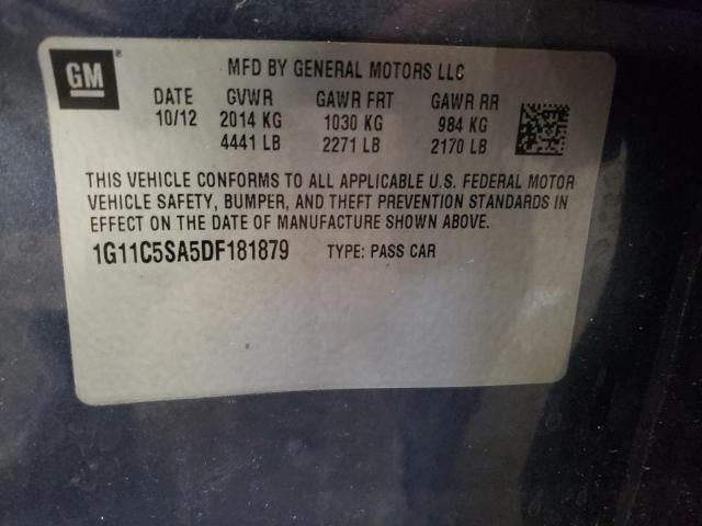 1G11C5SA5DF181879 - 2013 CHEVROLET MALIBU 1LT 蓝色 照片 12