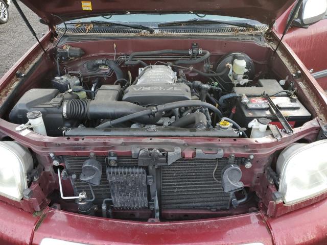 5TBBT44104S449247 - 2004 TOYOTA TUNDRA ACCESS CAB SR5 RED photo 11