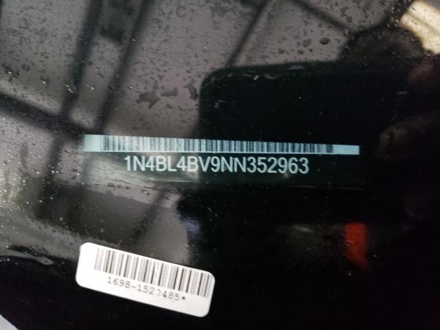 1N4BL4BV9NN352963 - 2022 NISSAN ALTIMA S BLACK photo 12