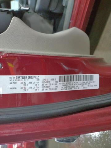 2C4RC1CG1ER238529 - 2014 CHRYSLER TOWN & COU TOURING L BURGUNDY photo 10