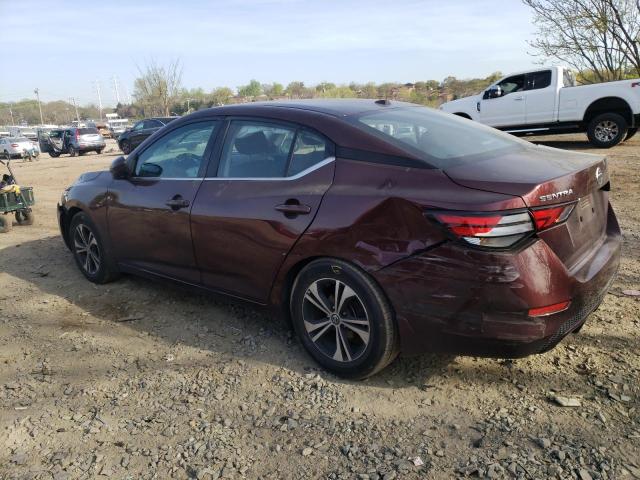 3N1AB8CVXNY216250 - 2022 NISSAN SENTRA SV MAROON photo 2