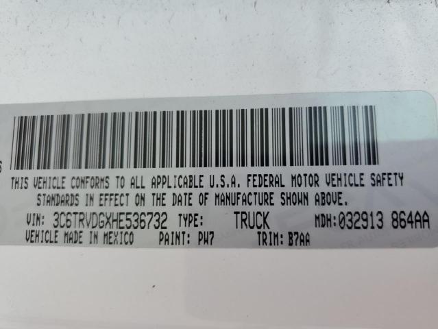 3C6TRVDGXHE536732 - 2017 RAM PROMASTER 2500 HIGH Ақ фото 13