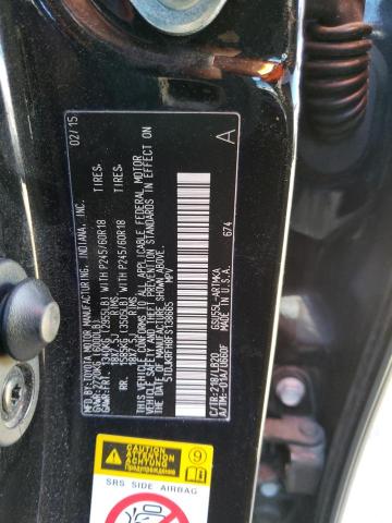 5TDJKRFH8FS138665 - 2015 TOYOTA HIGHLANDER XLE 黑色 照片 13