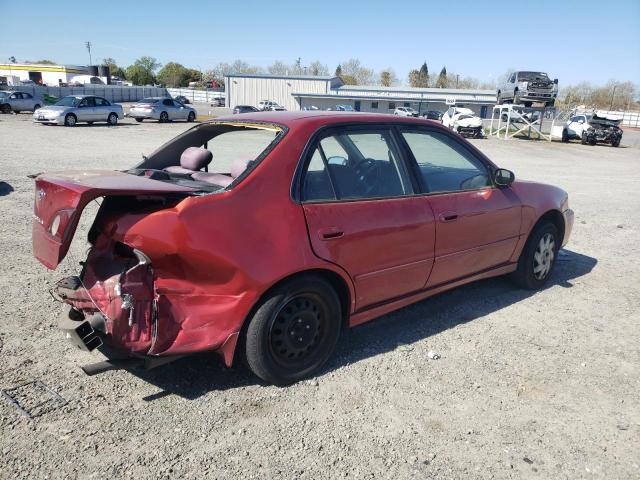 1NXBR12E61Z517628 - 2001 TOYOTA COROLLA CE RED photo 3