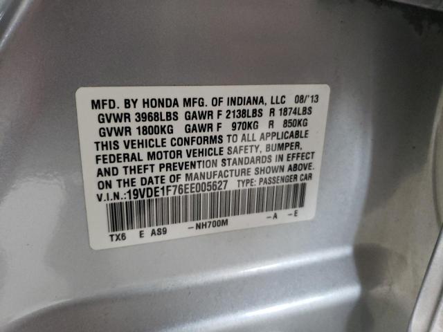 19VDE1F76EE005627 - 2014 ACURA ILX 20 TECH SILVER photo 13