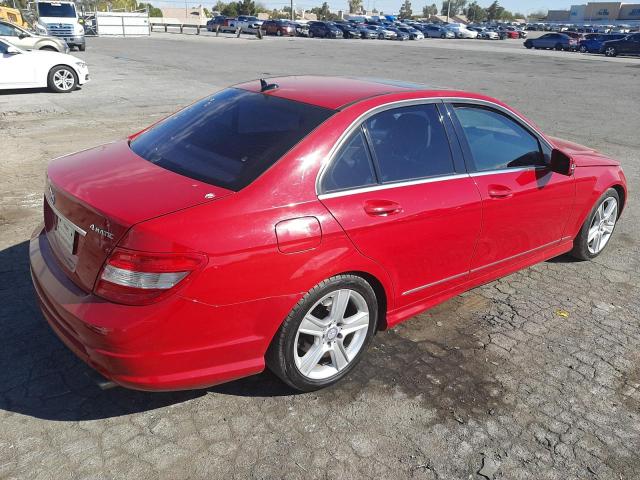 WDDGF8BB6AR106367 - 2010 MERCEDES-BENZ C 300 4MATIC RED photo 3