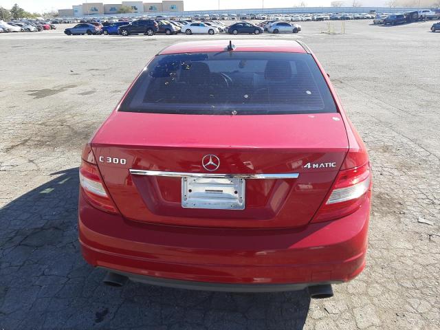 WDDGF8BB6AR106367 - 2010 MERCEDES-BENZ C 300 4MATIC RED photo 6