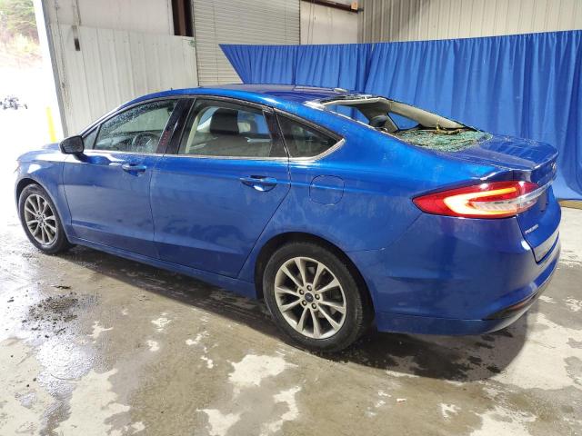 3FA6P0H72HR103526 - 2017 FORD FUSION SE BLUE photo 2