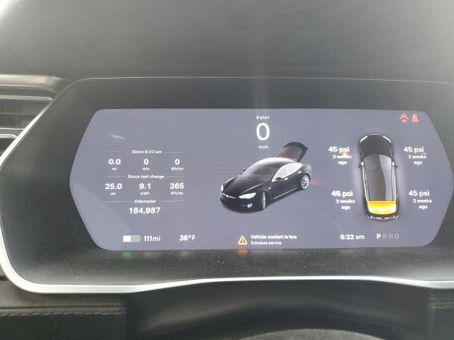 5YJSA1E27HF185487 - 2017 TESLA MODEL S შავი ფოტო 9