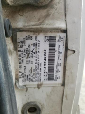 1FTEF15Y8TLB00567 - 1996 FORD F150 WHITE photo 12