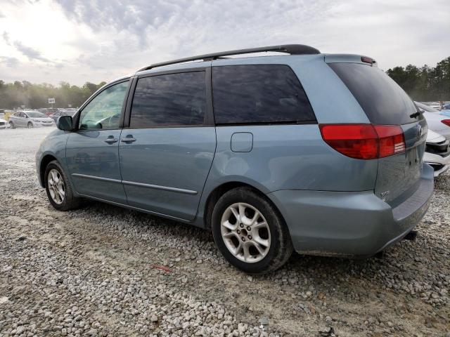 5TDZA22C45S265516 - 2005 TOYOTA SIENNA XLE BLUE photo 2