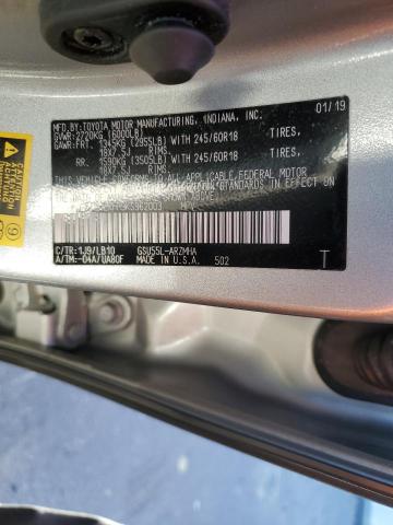 5TDJZRFH9KS962003 - 2019 TOYOTA HIGHLANDER SE SILVER photo 12