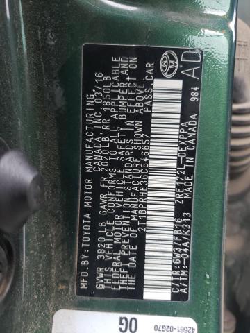 2T1BPRHE3GC646657 - 2016 TOYOTA COROLLA ECO GREEN photo 12