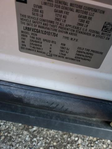 LRBFXCSA1LD101704 - 2020 BUICK ENVISION ESSENCE Սպիտակ լուսանկար 13