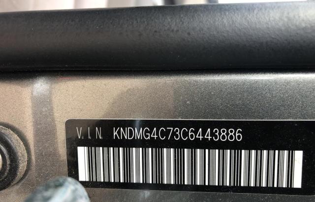 KNDMG4C73C6443886 - 2012 KIA SEDONA LX GRAY photo 10