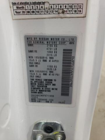 3N63M0ZN9FK711890 - 2015 CHEVROLET CITY EXPRE LT 白色 照片 12