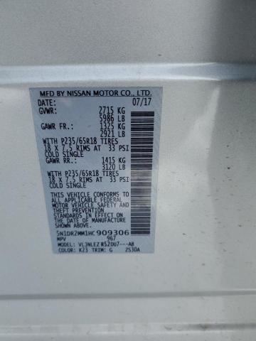 5N1DR2MM1HC909306 - 2017 NISSAN PATHFINDER S SILVER photo 14