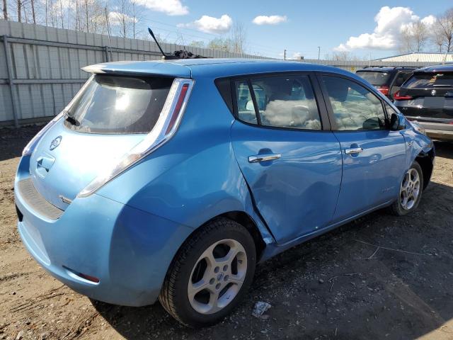 JN1AZ0CPXBT007593 - 2011 NISSAN LEAF SV BLUE photo 3