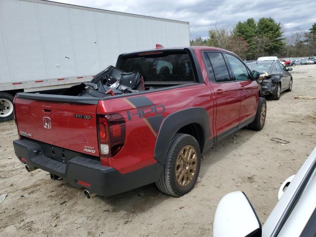 5FPYK3F17NB000317 - 2022 HONDA RIDGELINE SPORT RED photo 3