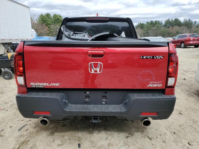 5FPYK3F17NB000317 - 2022 HONDA RIDGELINE SPORT RED photo 6