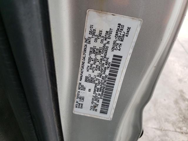 5TESN92N21Z782780 - 2001 TOYOTA TACOMA XTRACAB PRERUNNER ბეჟი ფოტო 12