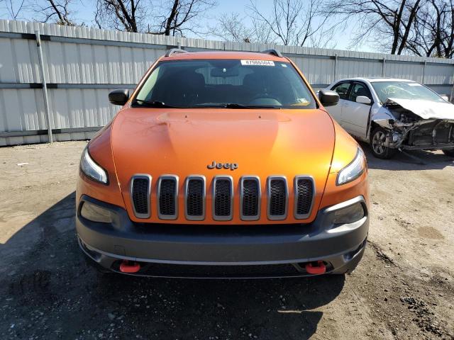 1C4PJMBSXFW604744 - 2015 JEEP CHEROKEE TRAILHAWK ნარინჯისფერი ფოტო 5