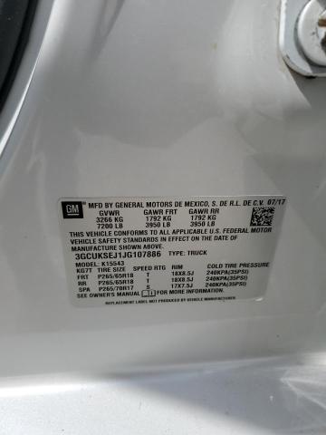 3GCUKSEJ1JG107886 - 2018 CHEVROLET SILVERADO K1500 LTZ WHITE photo 12