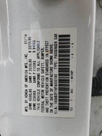 19UUB2F74FA000180 - 2015 ACURA TLX ADVANCE WHITE photo 12