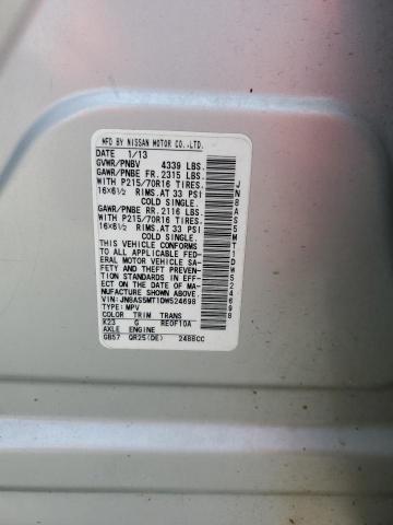 JN8AS5MT1DW524698 - 2013 NISSAN ROGUE S SILVER photo 13