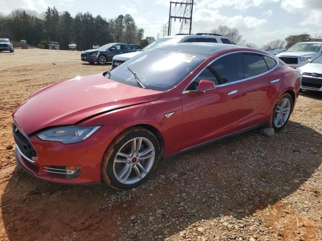 5YJSA1H18EFP32975 - 2014 TESLA MODEL S RED photo 1