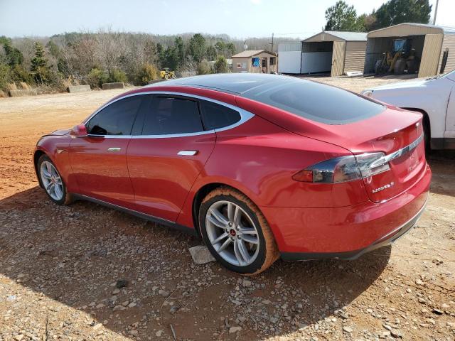5YJSA1H18EFP32975 - 2014 TESLA MODEL S RED photo 2