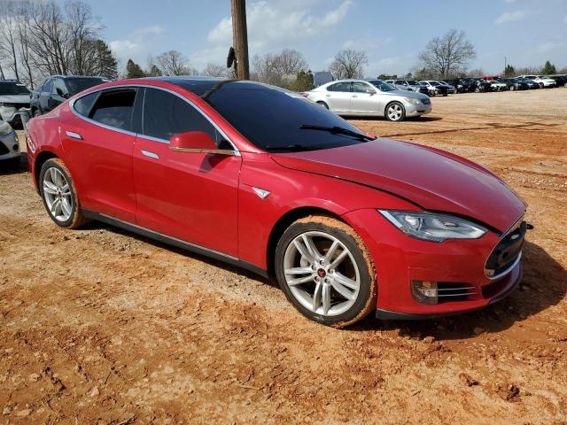 5YJSA1H18EFP32975 - 2014 TESLA MODEL S RED photo 4