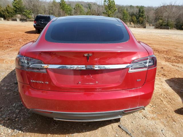 5YJSA1H18EFP32975 - 2014 TESLA MODEL S RED photo 6