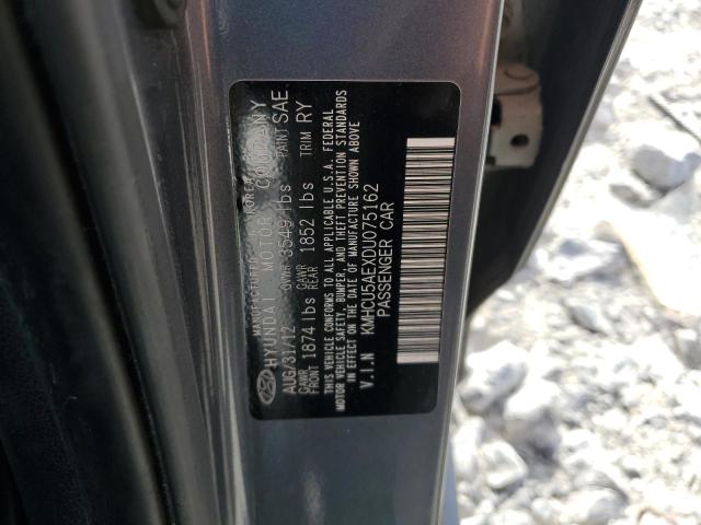 KMHCU5AEXDU075162 - 2013 HYUNDAI ACCENT GLS GRAY photo 12