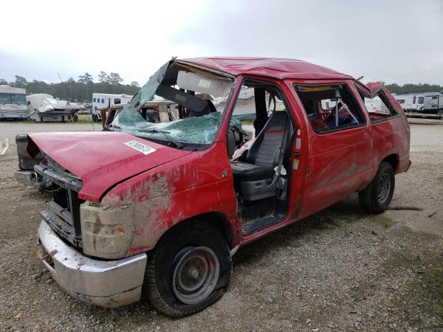 1FTNE14W78DA61233 - 2008 FORD ECONOLINE E150 VAN RED photo 1