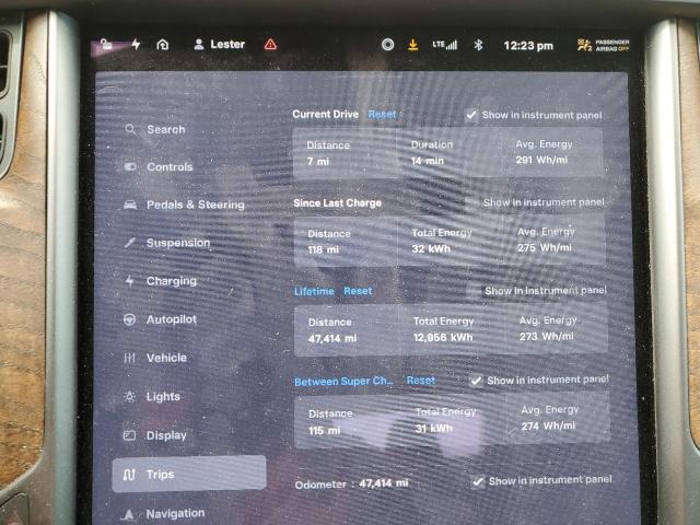 5YJSA1E25LF382456 - 2020 TESLA MODEL S BLUE photo 9