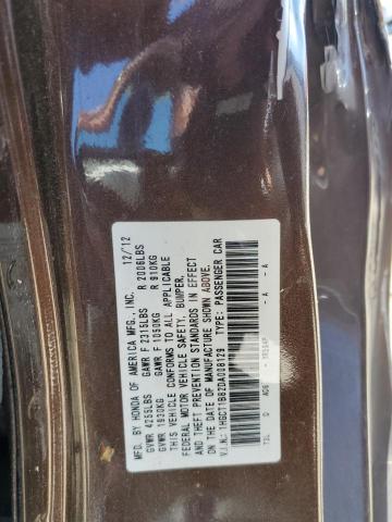 1HGCT1B82DA008129 - 2013 HONDA ACCORD EXL BROWN photo 12