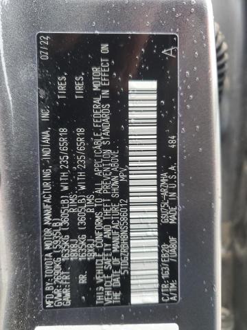 5TDGZRBH8NS586012 - 2022 TOYOTA HIGHLANDER XLE GRAY photo 14