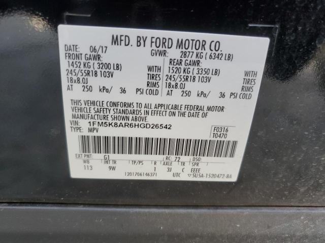 1FM5K8AR6HGD26542 - 2017 FORD EXPLORER POLICE INTERCEPTOR Qara foto 13