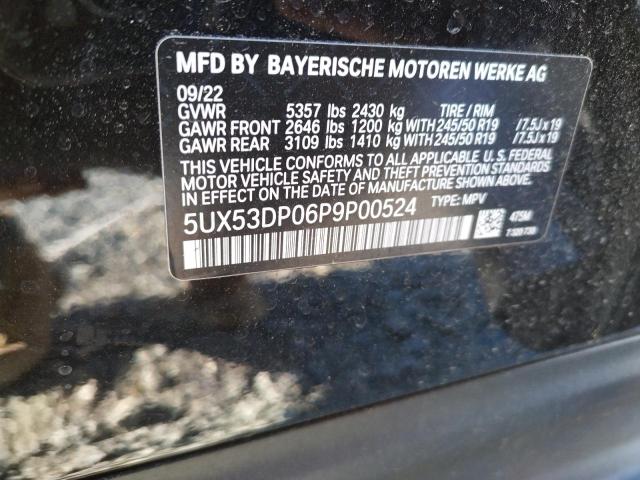 5UX53DP06P9P00524 - 2023 BMW X3 XDRIVE30I Чорний фото 14