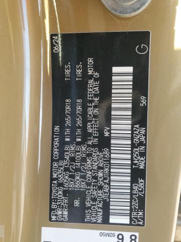 JTEABFAJ1RK011689 - 2024 TOYOTA LAND CRUIS BASE GOLD photo 13