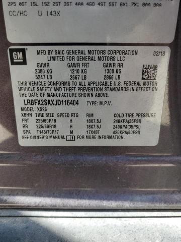 LRBFX2SAXJD116404 - 2018 BUICK ENVISION ESSENCE Գրաֆիտ լուսանկար 14