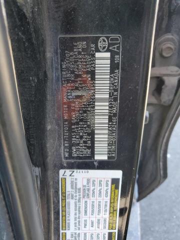 2T1KR32E17C658855 - 2007 TOYOTA COROLLA MA XR BLACK photo 12