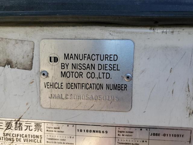 JNALC80H05AD50146 - 2005 NISSAN DIESEL UD2300 WHITE photo 13