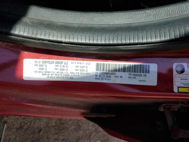 1C3CDZABXEN109747 - 2014 DODGE AVENGER SE RED photo 13