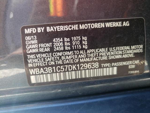 WBA3B1C57DK129638 - 2013 BMW 320 I CHARCOAL photo 12