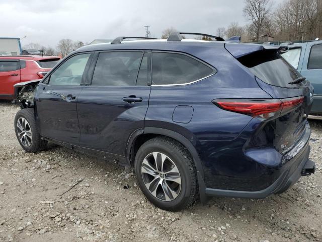 5TDHZRAHXMS523935 - 2021 TOYOTA HIGHLANDER XLE 蓝色 照片 2