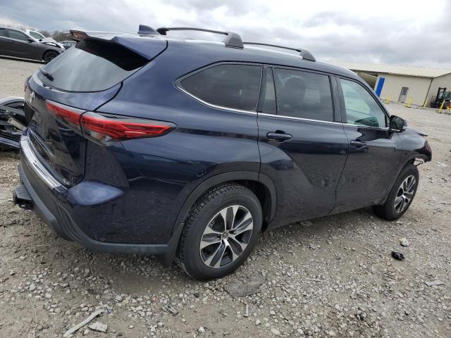 5TDHZRAHXMS523935 - 2021 TOYOTA HIGHLANDER XLE 蓝色 照片 3