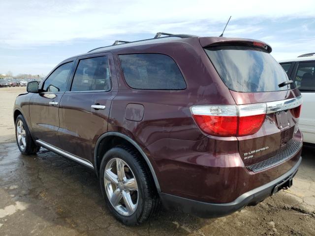 1C4SDJET1CC188357 - 2012 DODGE DURANGO CITADEL BURGUNDY photo 2